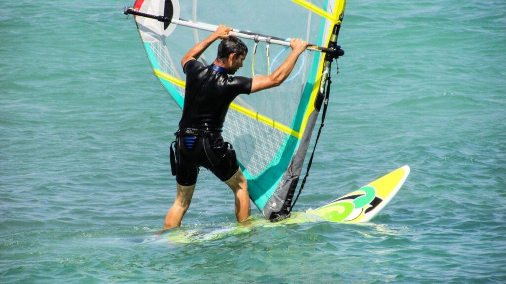 Windsurfen am Kalterer See